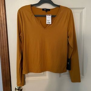 YMI Collection mustard yellow long sleeve top